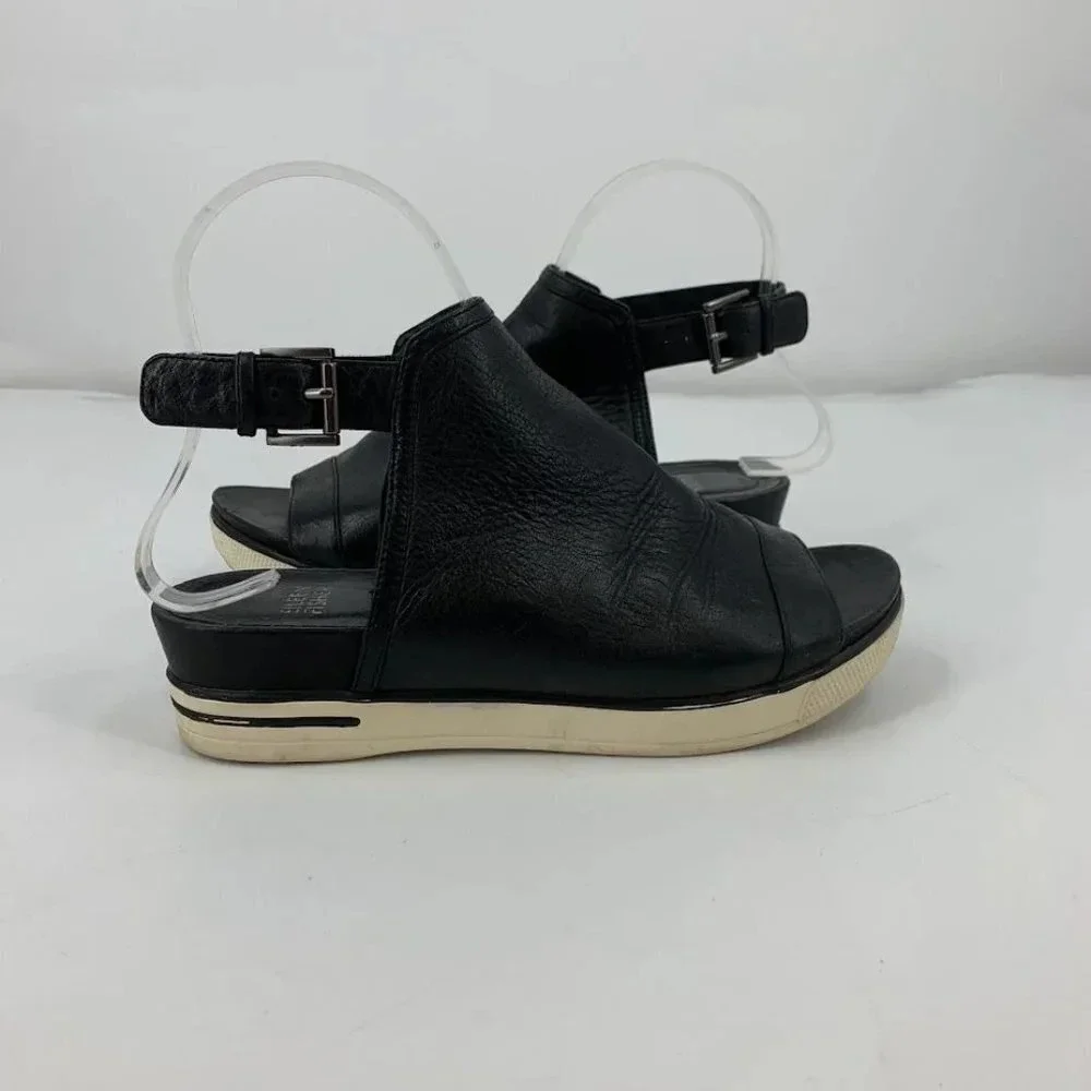 Eileen Fisher Women's Cover 2 Leather Open Toe Platform‎ Sandals Size 6.5